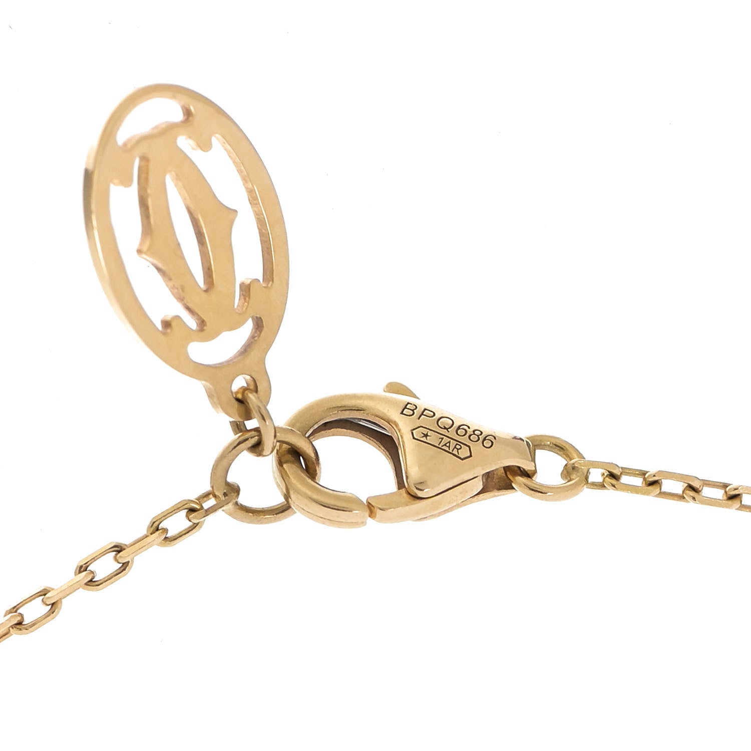 Cartier 18K Yellow Gold Diamond LM D'Amour Pendant Necklace 5 of 6