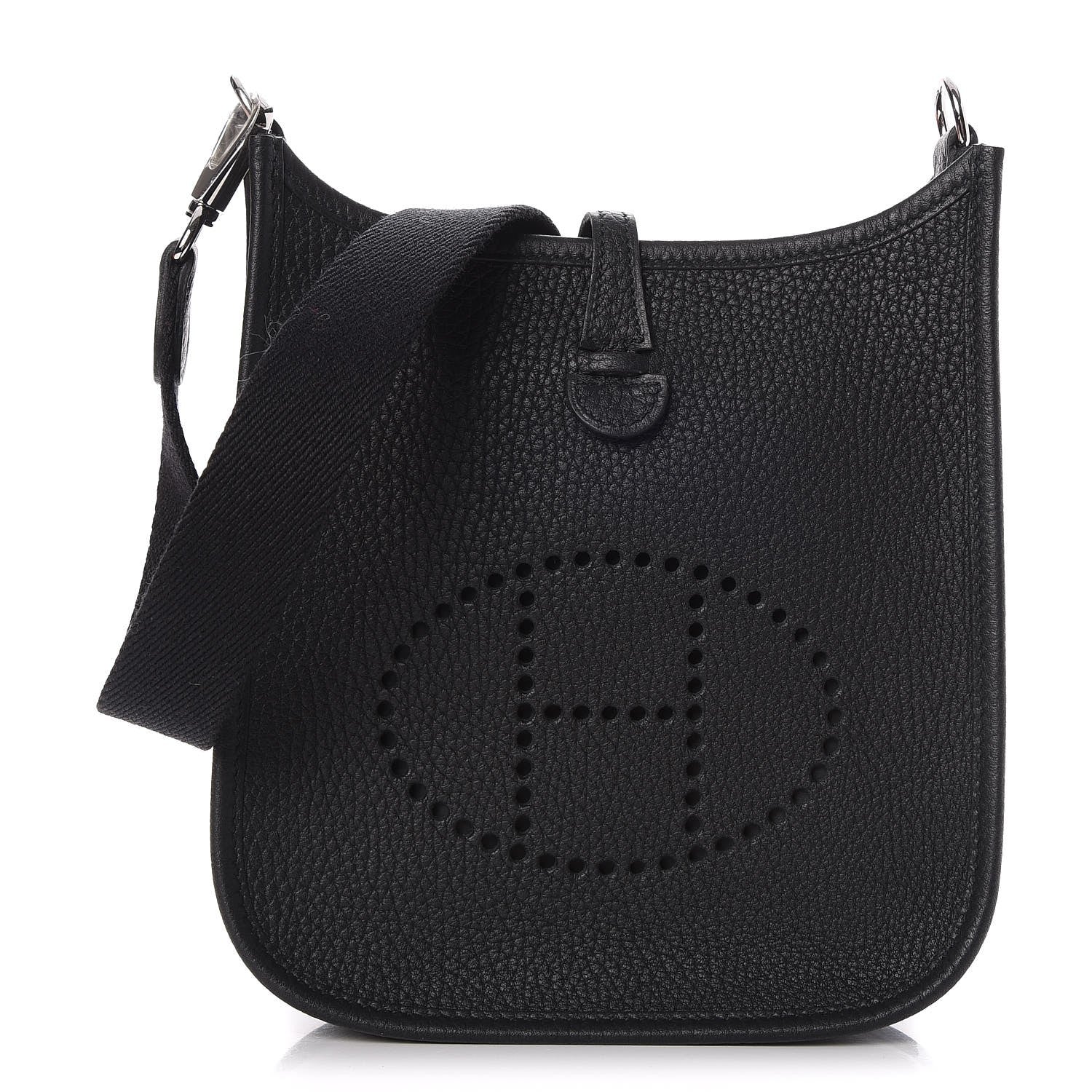 Hermes Taurillon Clemence Evelyne TPM Black 1 of 8