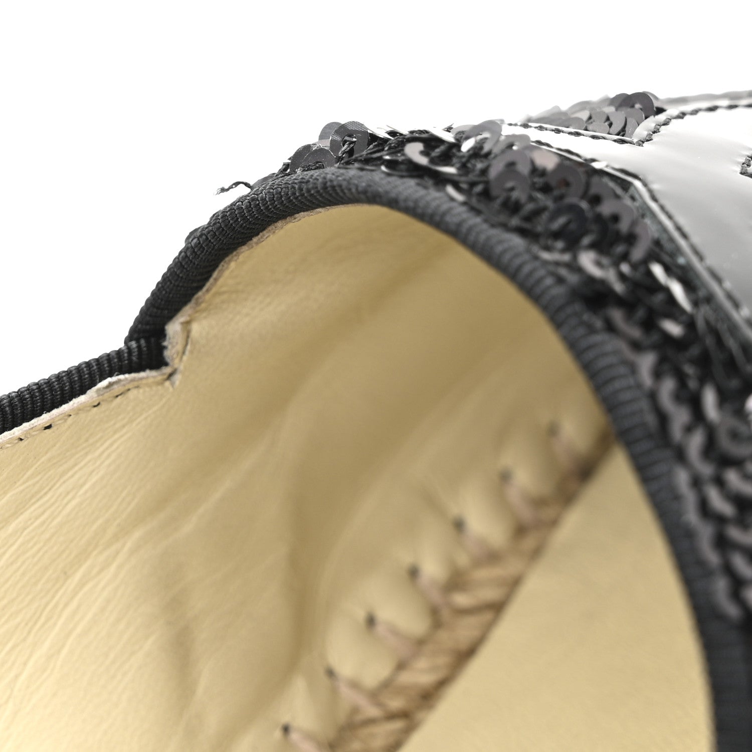 Chanel Patent Sequin CC Espadrilles 39 Black 10 of 10
