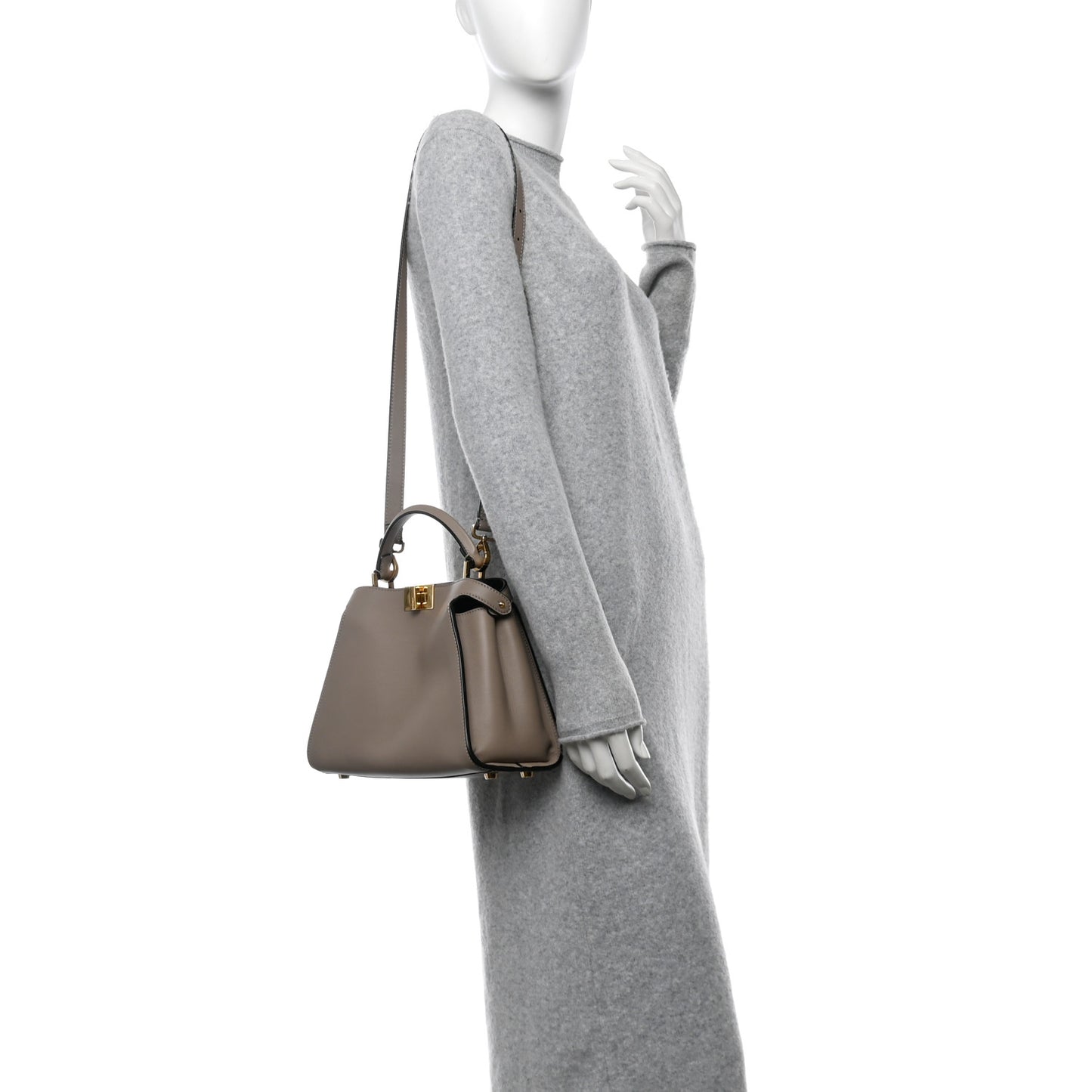 Vitello Tahiti Burro Medium Peekaboo Iconic Essentially Satchel Tortora Black