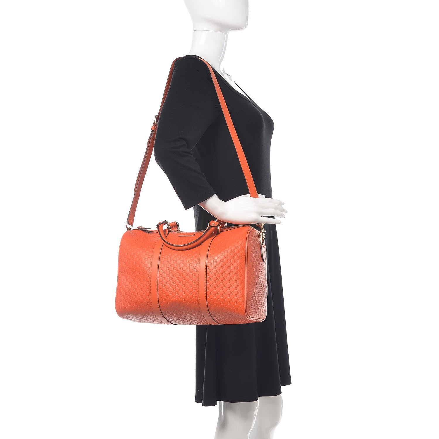Gucci Microguccissima Medium Joy Boston Sun Orange 2 of 16