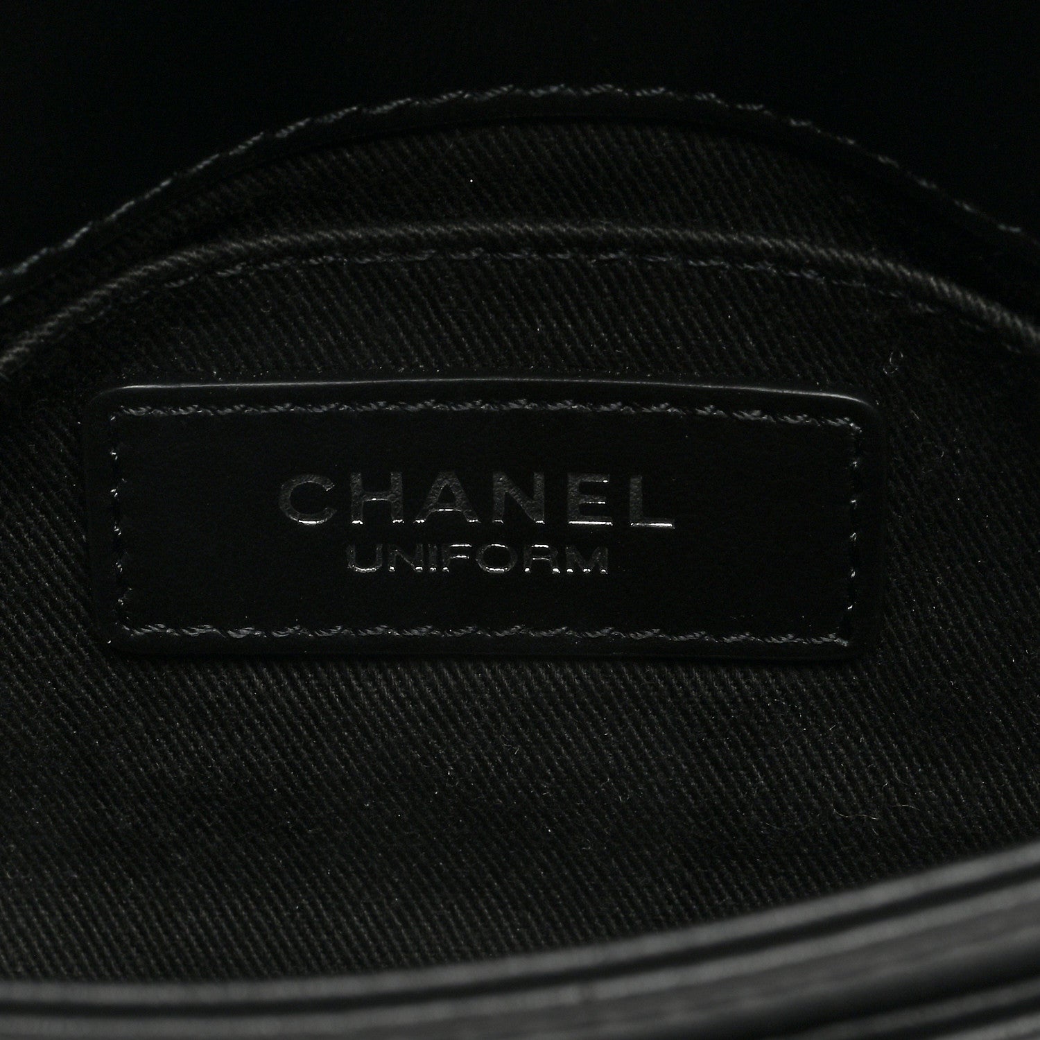 Chanel Calfskin Quilted CC Uniform Flap Belt Bag Black 6 of 10