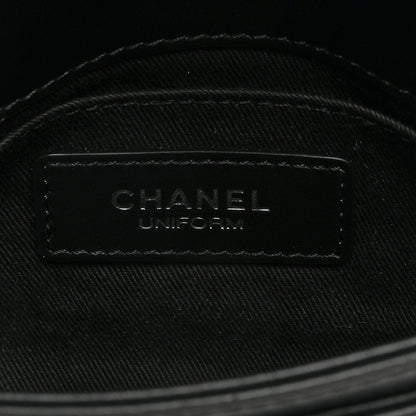 Chanel Calfskin Quilted CC Uniform Flap Belt Bag Black 6 of 10