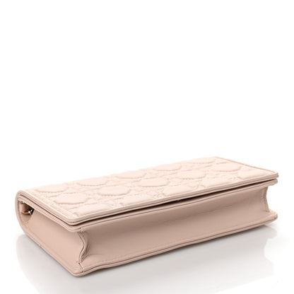 Christian Dior Lambskin Cannage Lady Dior Chain Wallet Beige 4 of 9