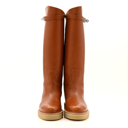 Hermes Heritage Calfskin Kelly Jumping Boots 39 Naturel 2 of 9