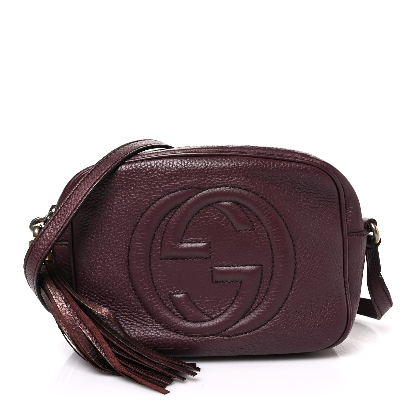 Pebbled Calfskin Small Soho Disco Bag Peonia Flower