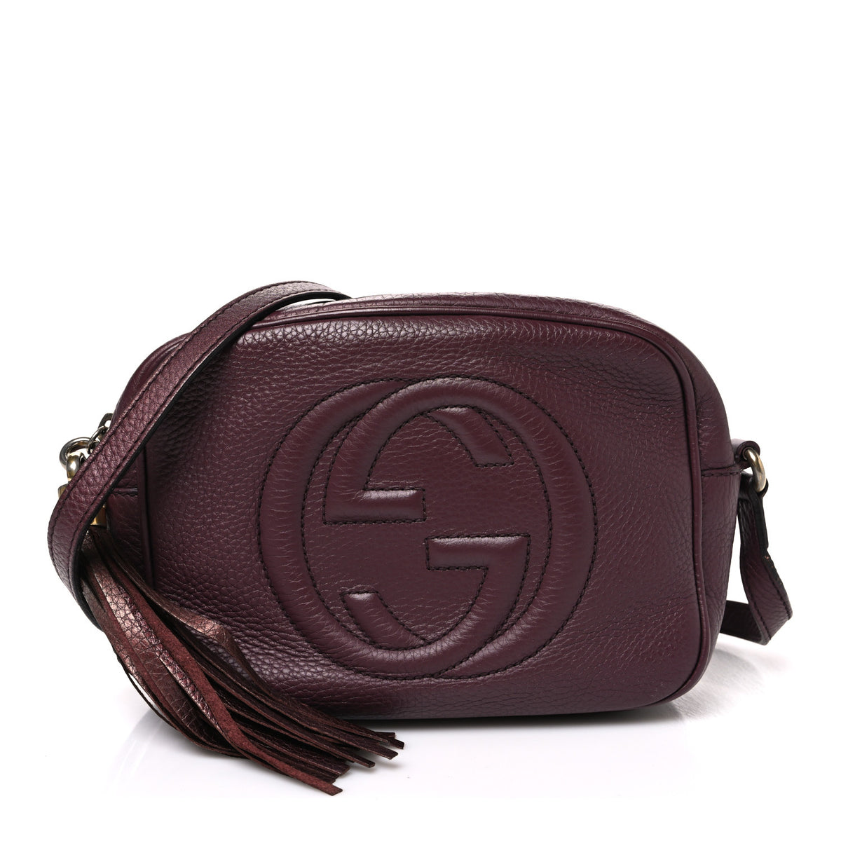 Gucci Pebbled Calfskin Small Soho Disco Bag Peonia Flower 1 of 11