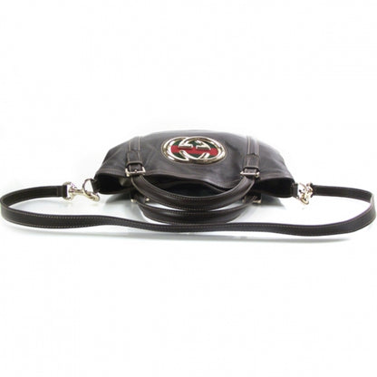 Gucci Leather Medium Britt Bag Dark Brown 5 of 10