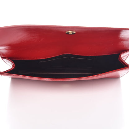 Saint Laurent Textured Patent Small Belle De Jour Clutch Red 5 of 8