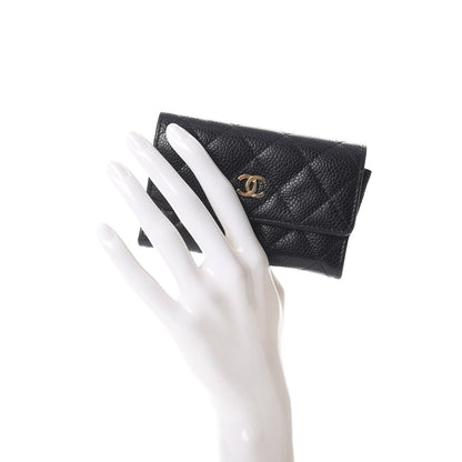 Chanel Caviar Quilted Flap Card Holder Black 2 of 9