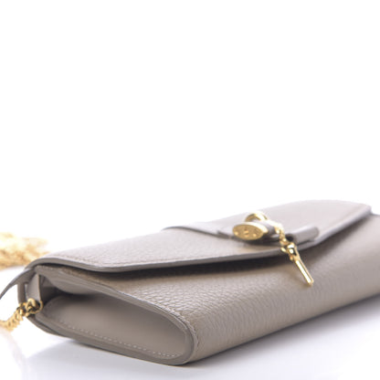 Chloe Grained Calfskin Aby Chain Wallet Motty Grey 8 of 10