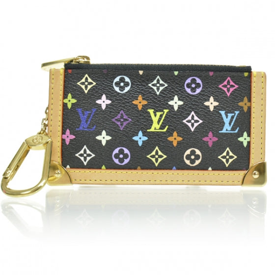 Louis Vuitton Monogram Multicolor Key Pouch Black 1 of 7