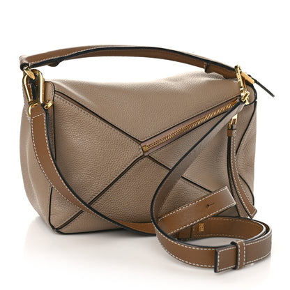 Loewe Grained Calfskin Small Puzzle Bag Sand Mink 3 of 9