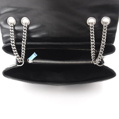 Saint Laurent Calfskin Y Quilted Monogram Medium Loulou Chain Satchel Black 4 of 10