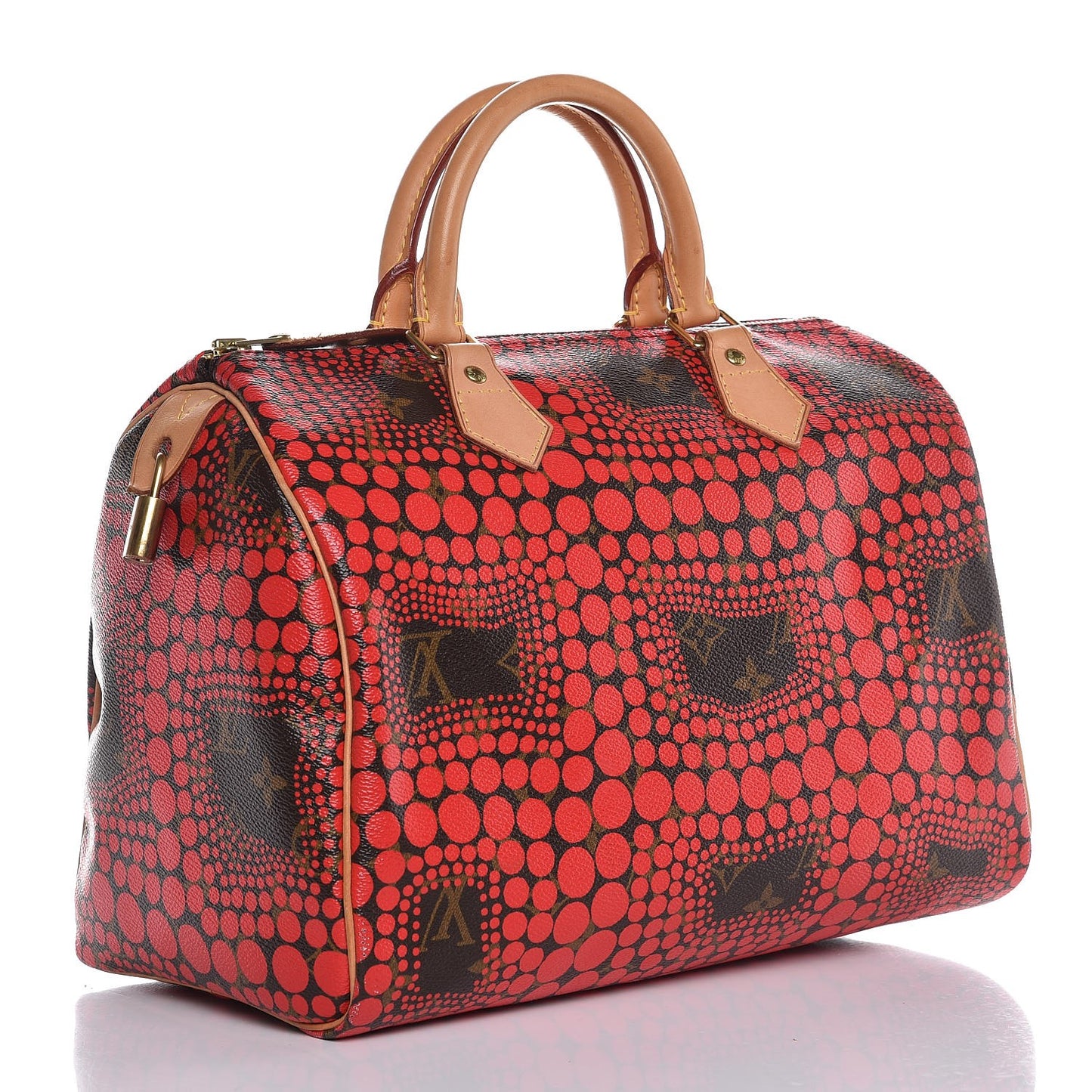 Monogram Kusama Town Speedy 30 Red