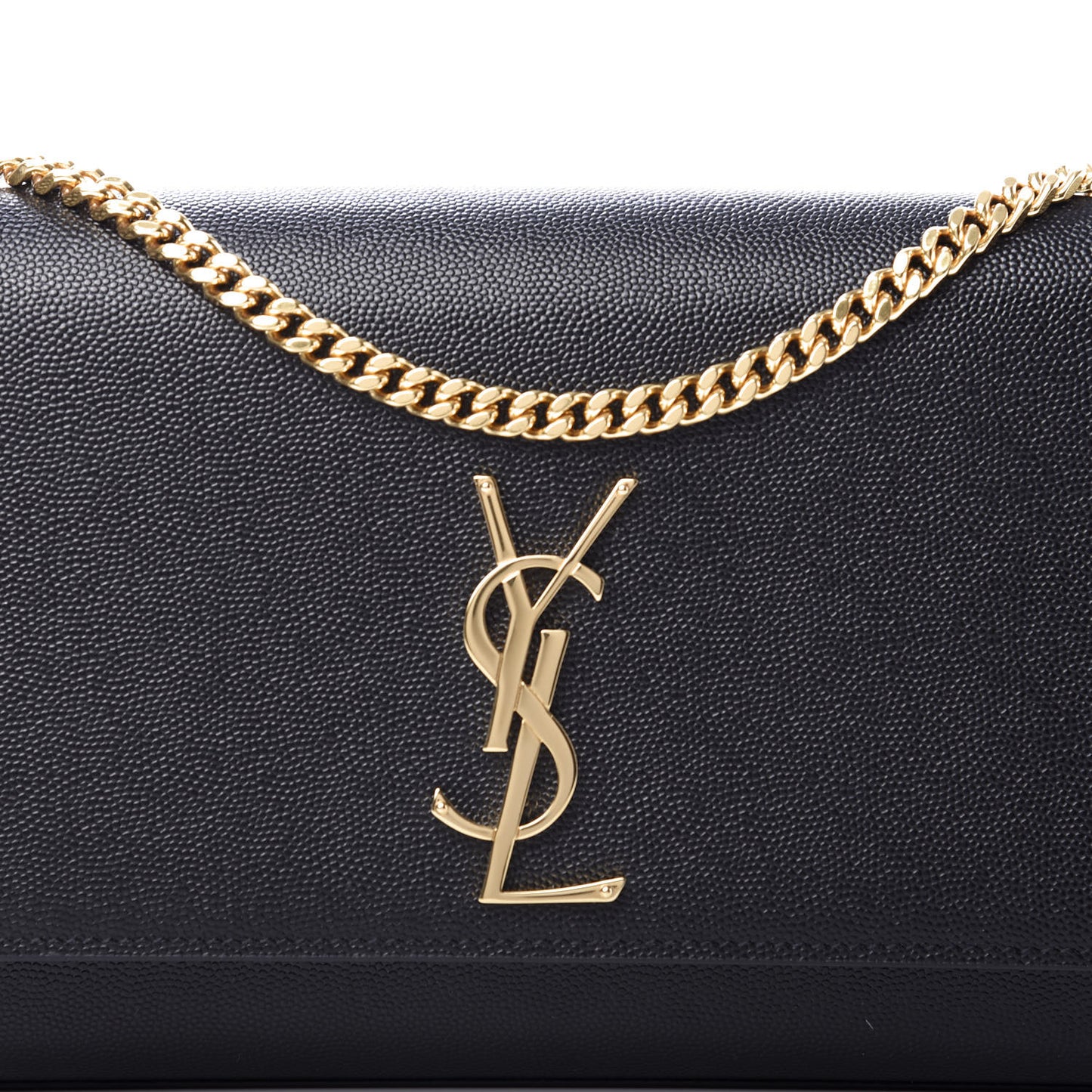 Grain De Poudre Medium Classic Monogram Kate Satchel Black