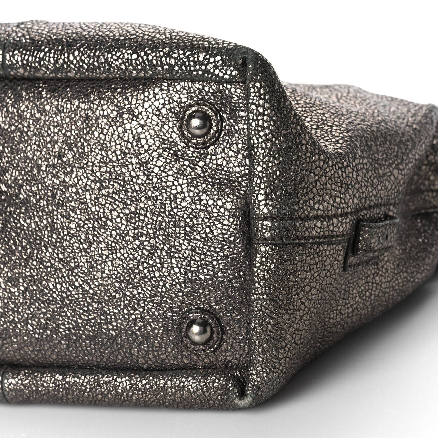 Crackled Calfskin Small Volcano Easy Sac Silver