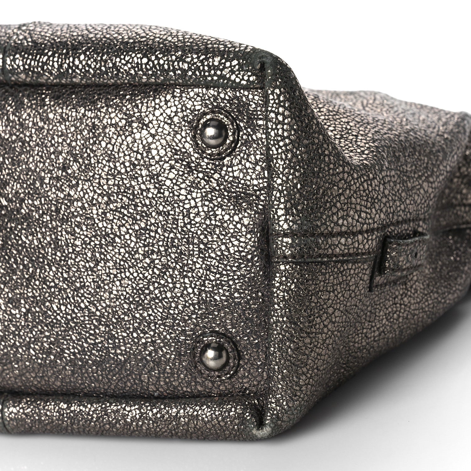 Saint Laurent Crackled Calfskin Small Volcano Easy Sac Silver 9 of 15