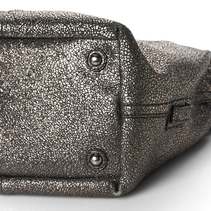 Saint Laurent Crackled Calfskin Small Volcano Easy Sac Silver 9 of 15
