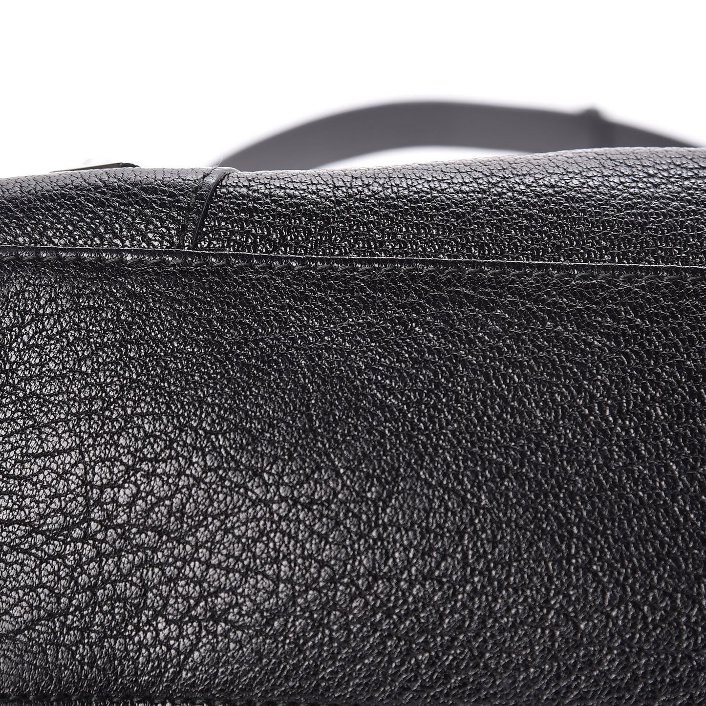 Chevre Silver Metallic Edge Hardware S City Black