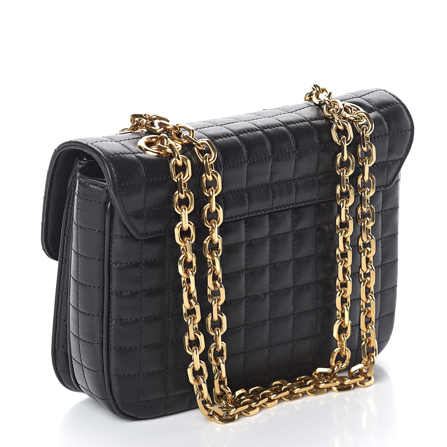Calfskin Quilted Small C Bag Black
