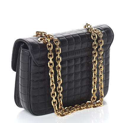Celine Calfskin Quilted Small C Bag Black 2 of 7