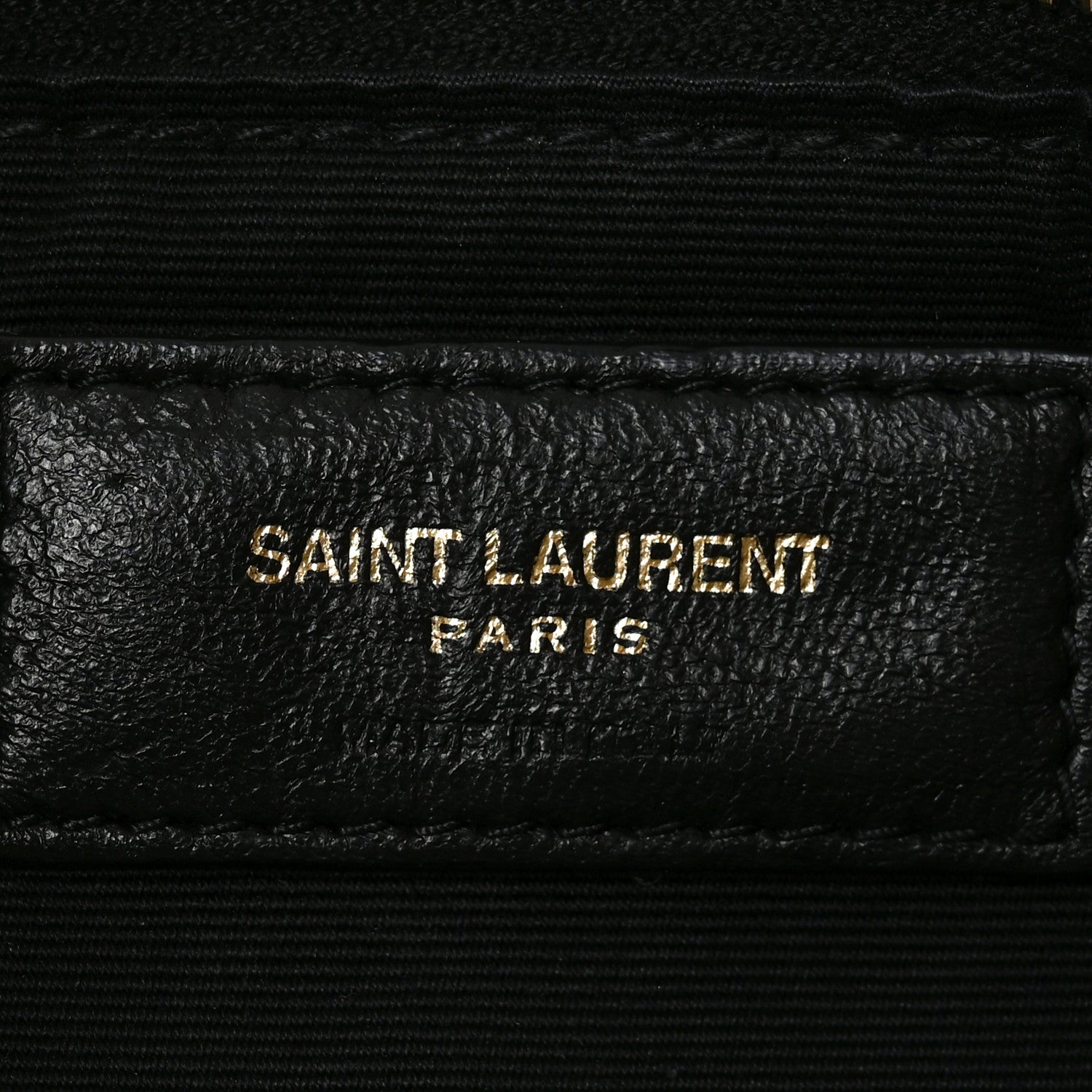 Saint Laurent Boucle Tweed Quilted Small Loulou Puffer Monogram Chain Satchel Crema Soft 6 of 10
