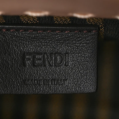 Fendi Vitello King Plexiglass Logo Embossed Mini Fendi Sunshine Shopper Tote Light Rose 6 of 9