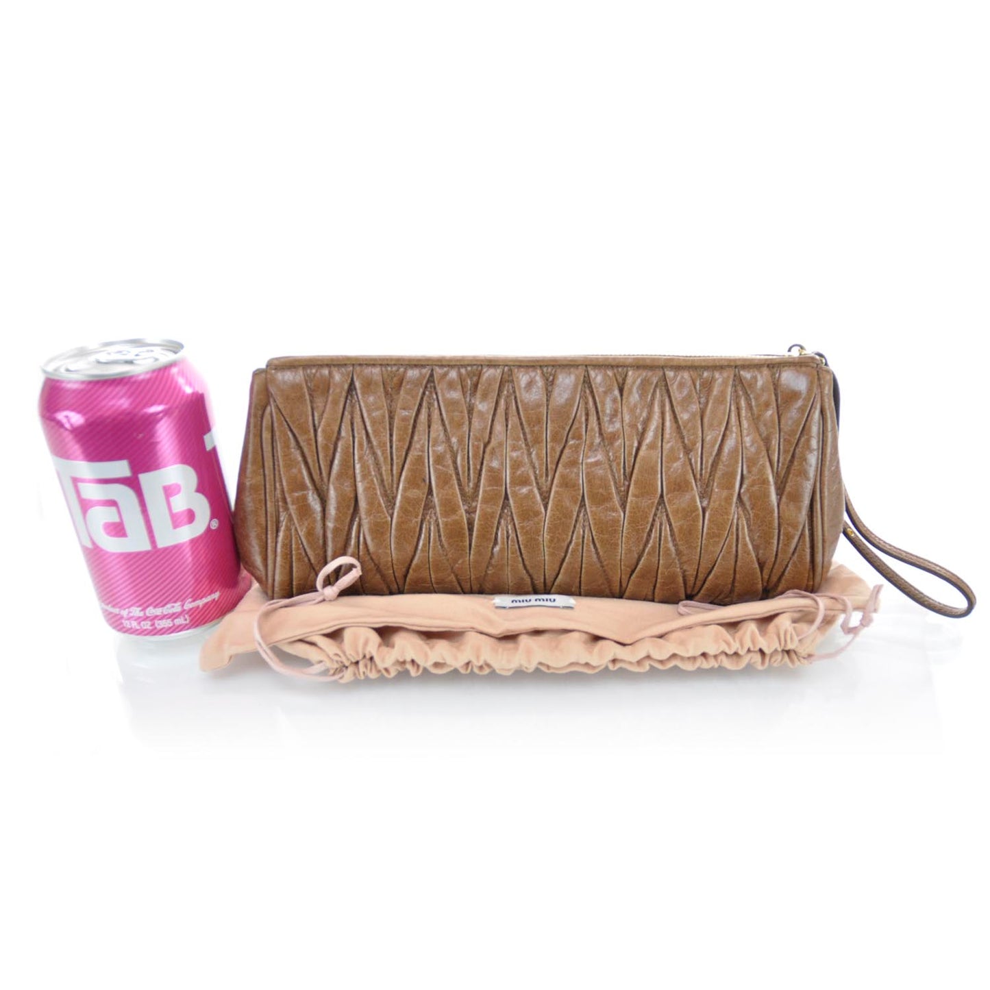 Leather Matelasse Lux Wristlet Clutch