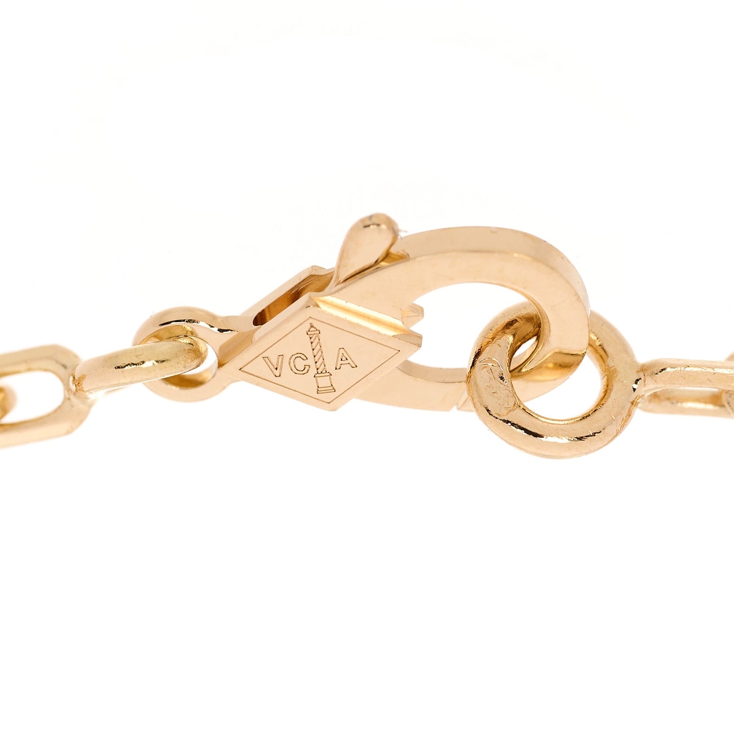 18K Yellow Gold 5 Motifs Guilloche Vintage Alhambra Bracelet