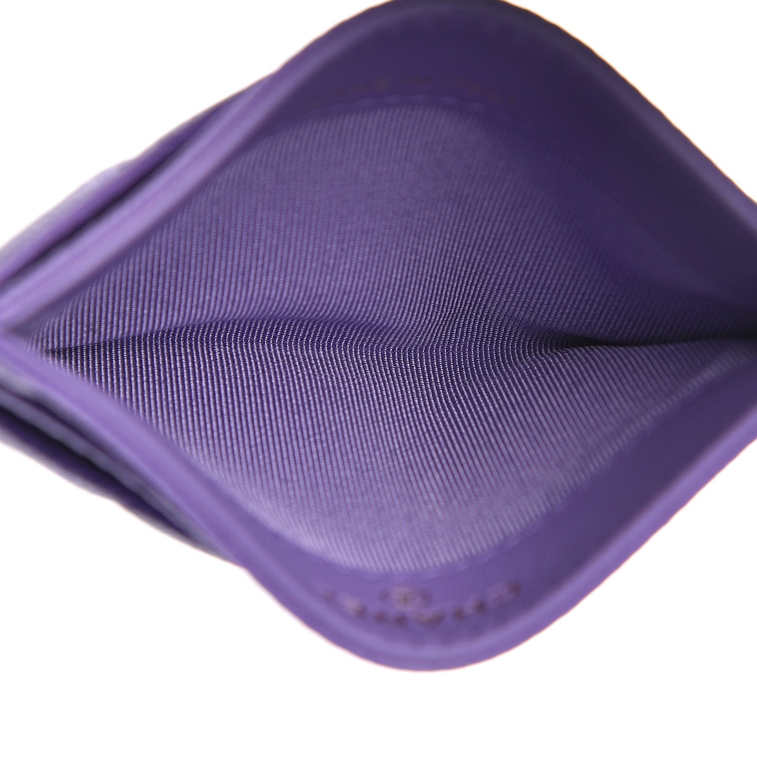 Chanel Caviar Quilted Card Holder Purple 5 of 9