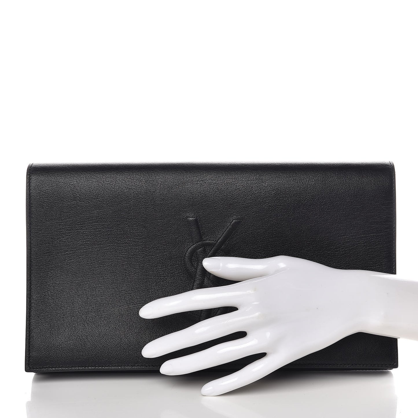 Calfskin Monogram Large Belle De Jour Clutch Black