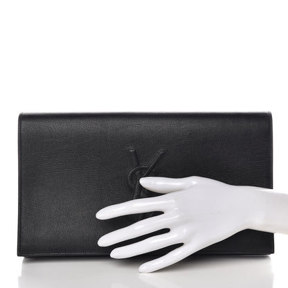 Saint Laurent Calfskin Monogram Large Belle De Jour Clutch Black 2 of 9