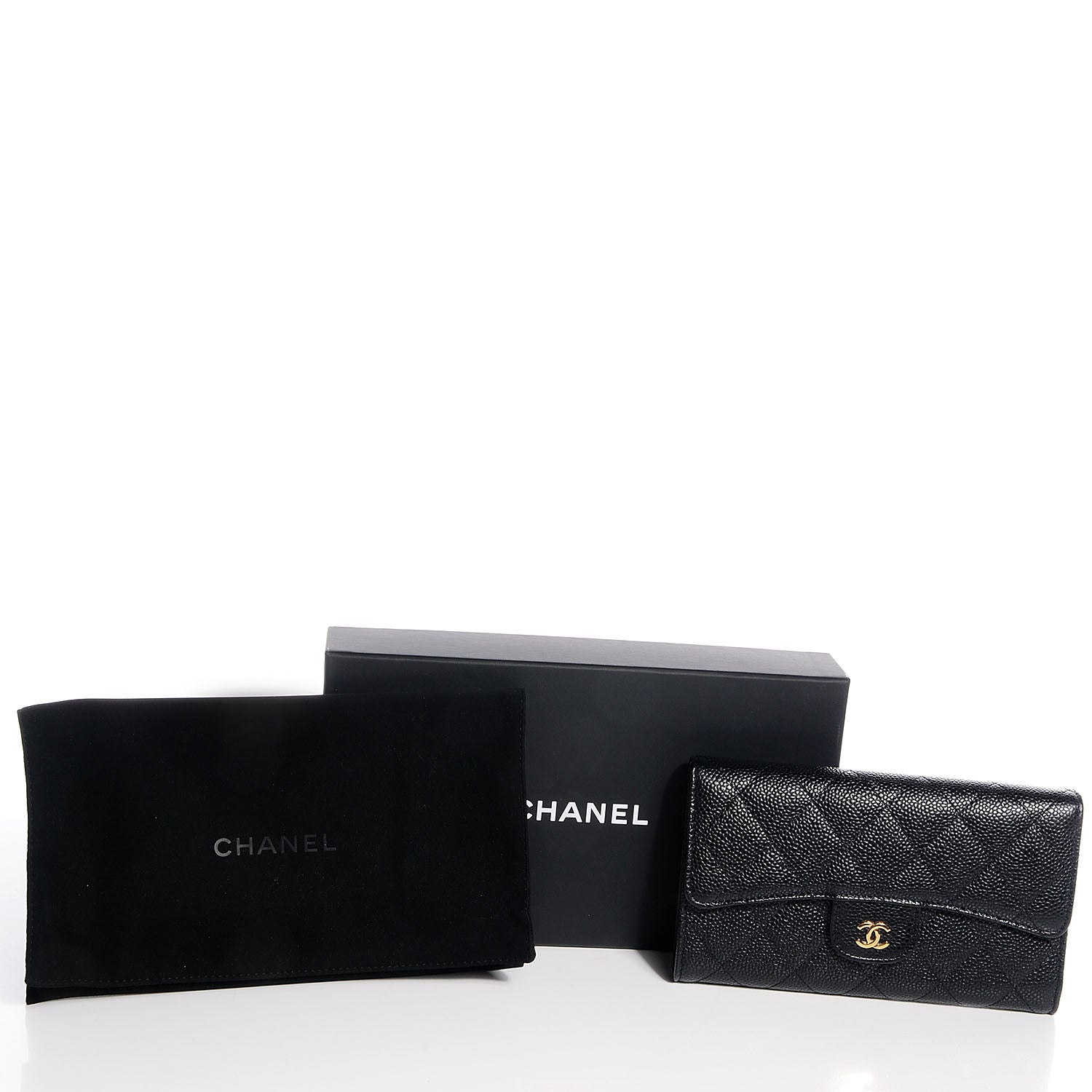 Chanel Caviar Quilted Large Flap Wallet Black 5 of 9