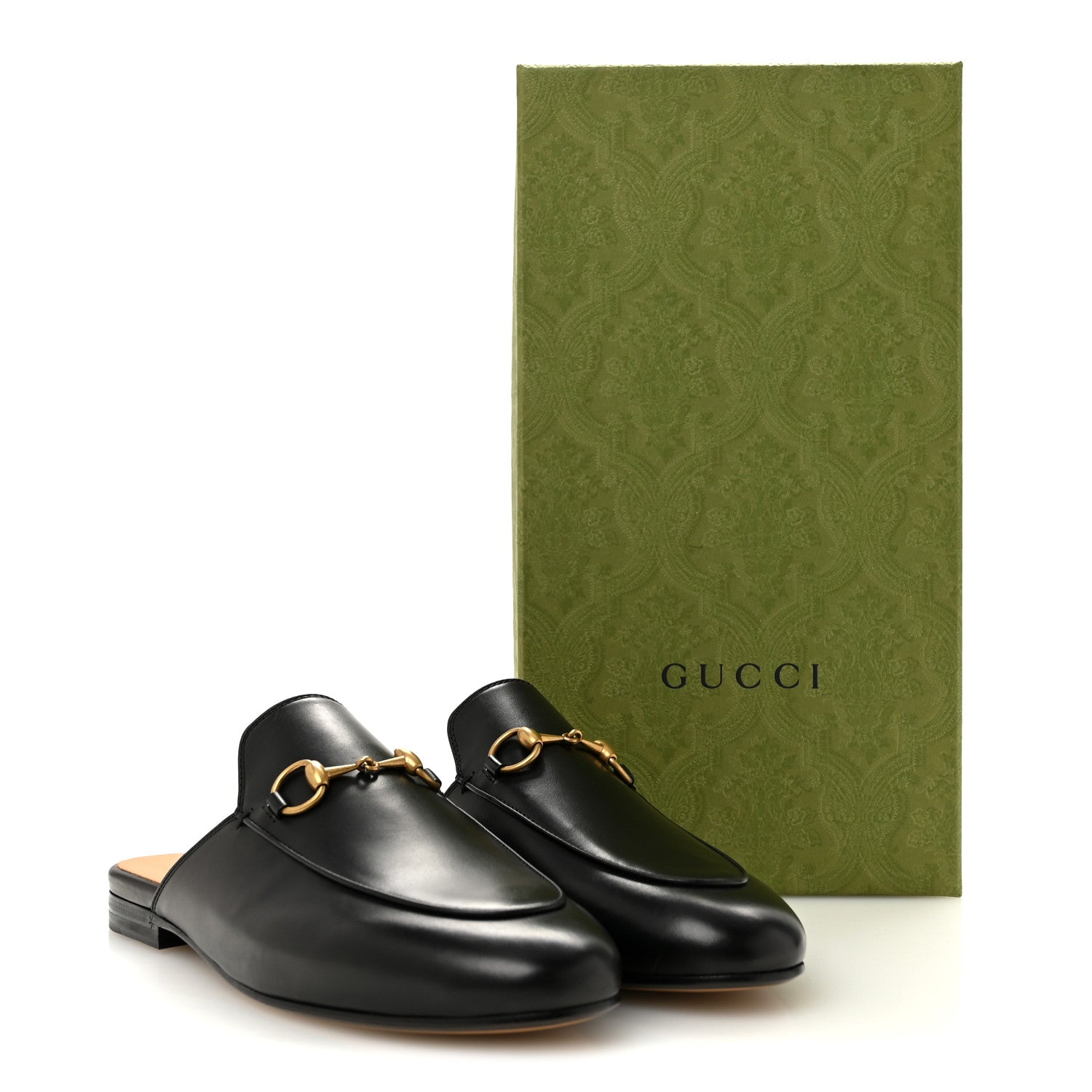 Gucci Calfskin Womens Princetown Slippers 37.5 Black 10 of 10