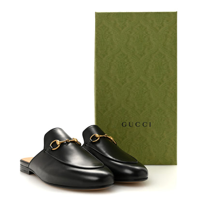 Gucci Calfskin Womens Princetown Slippers 37.5 Black 10 of 10