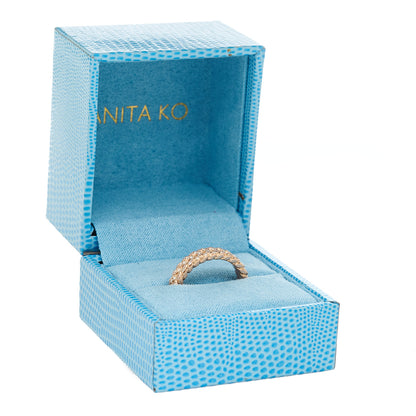 Anita Ko 18K Rose Gold Diamond Braided Ring 54 7 5 of 5