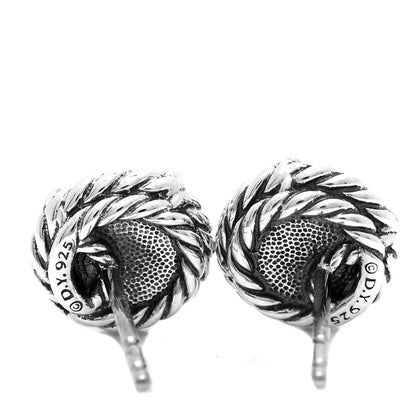 David Yurman Sterling Silver Amethyst 8mm Chatelaine Earrings 4 of 4