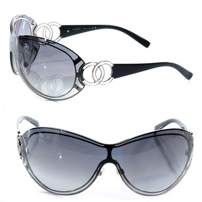 Chanel CC Logo Sunglasses Black 4144 1 of 6