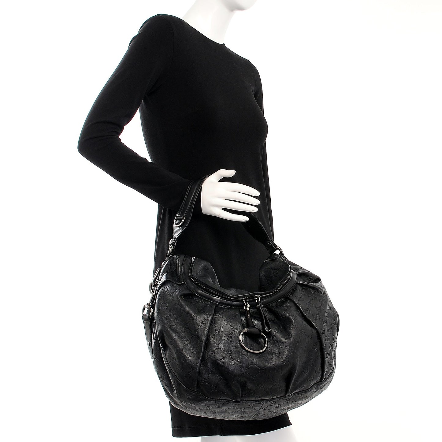 Guccissima Icon Bit Shoulder Bag Black