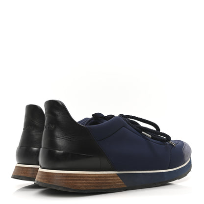 Hermes Technical Canvas Mens Miles Sneakers 43 Marine Black 5 of 8
