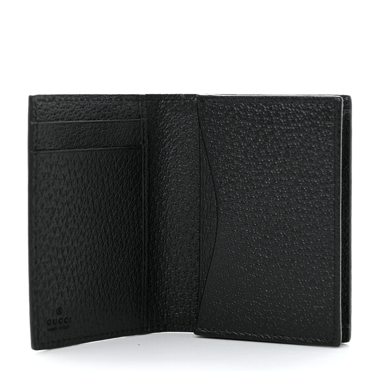 Calfskin Boar Effect GG Marmont Card Case Black