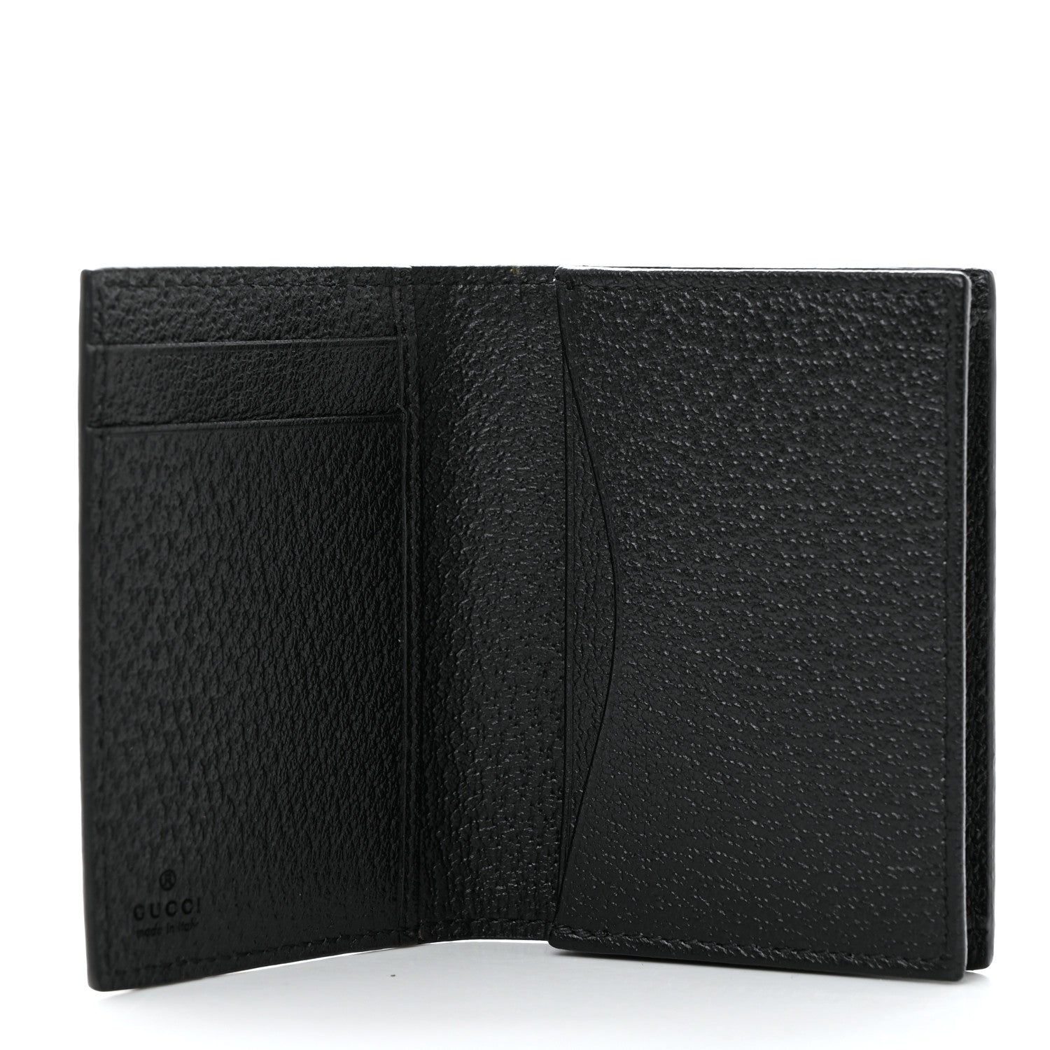 Gucci Calfskin Boar Effect GG Marmont Card Case Black 5 of 7