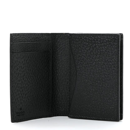 Gucci Calfskin Boar Effect GG Marmont Card Case Black 5 of 7