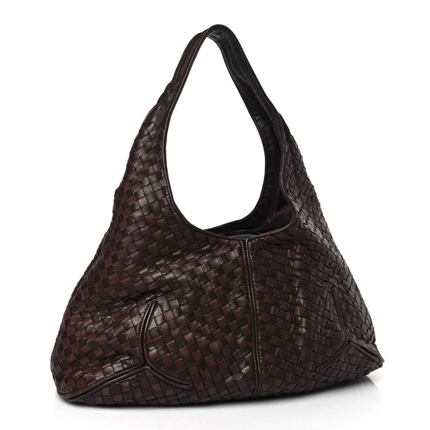 Nappa Intrecciato Ball Hobo Ebano Black