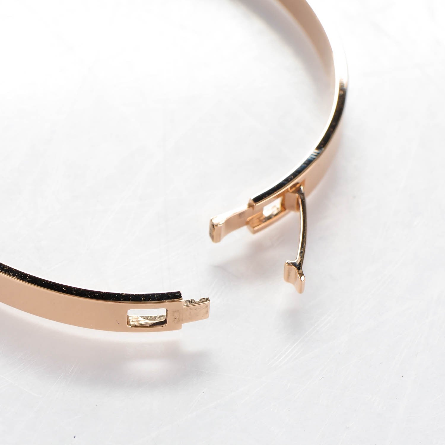 Hermes 18K Rose Gold Diamond PM H D'Ancre Bracelet SH 5 of 6