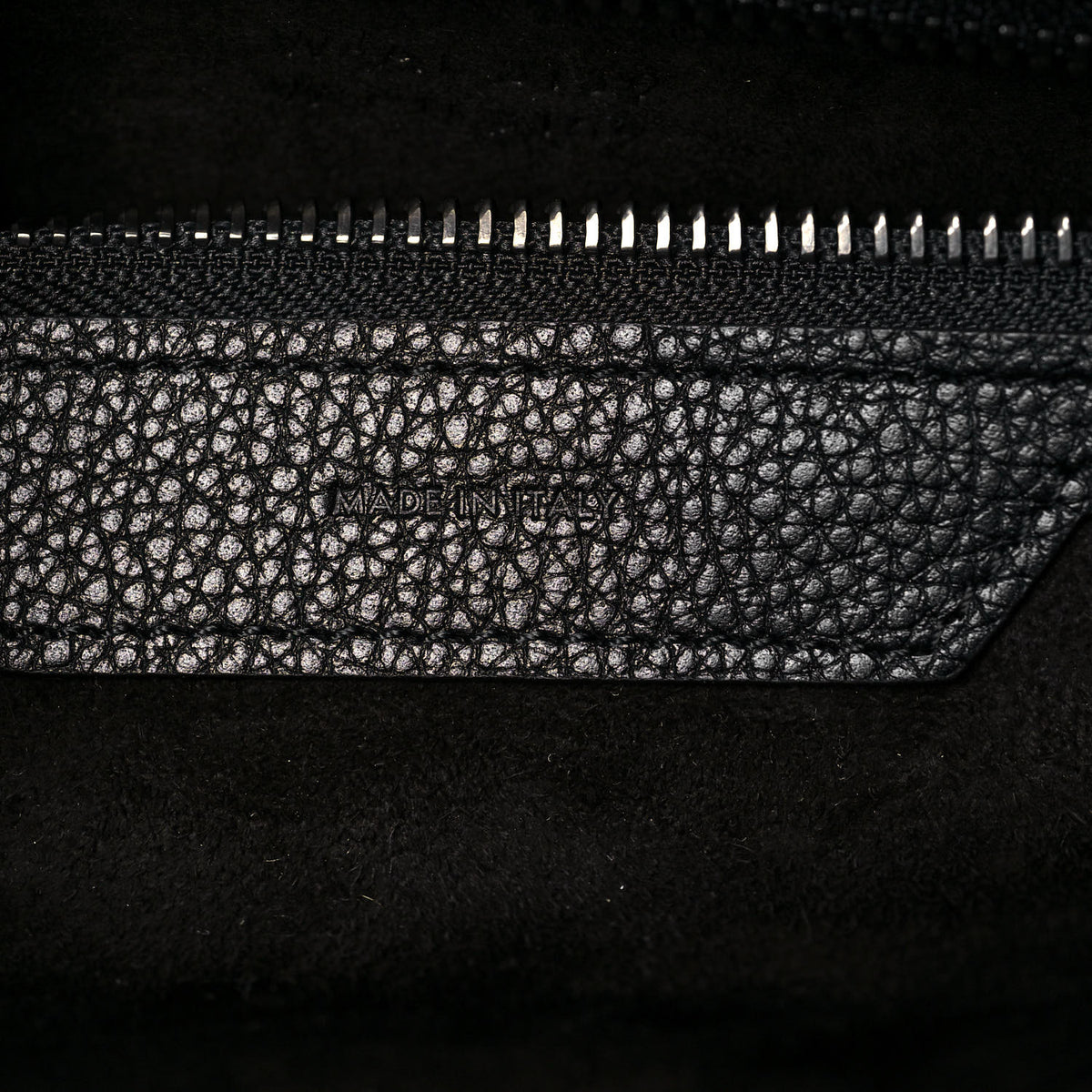 Drummed Calfskin Mini Luggage Black