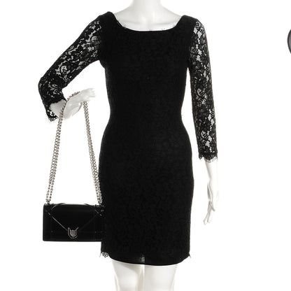 Christian Dior Lambskin Mini Diorama Flap Bag Black 2 of 6