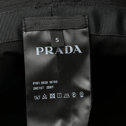 Prada Re-Nylon Rubber Logo Mens Bucket Hat S Black 8 of 9