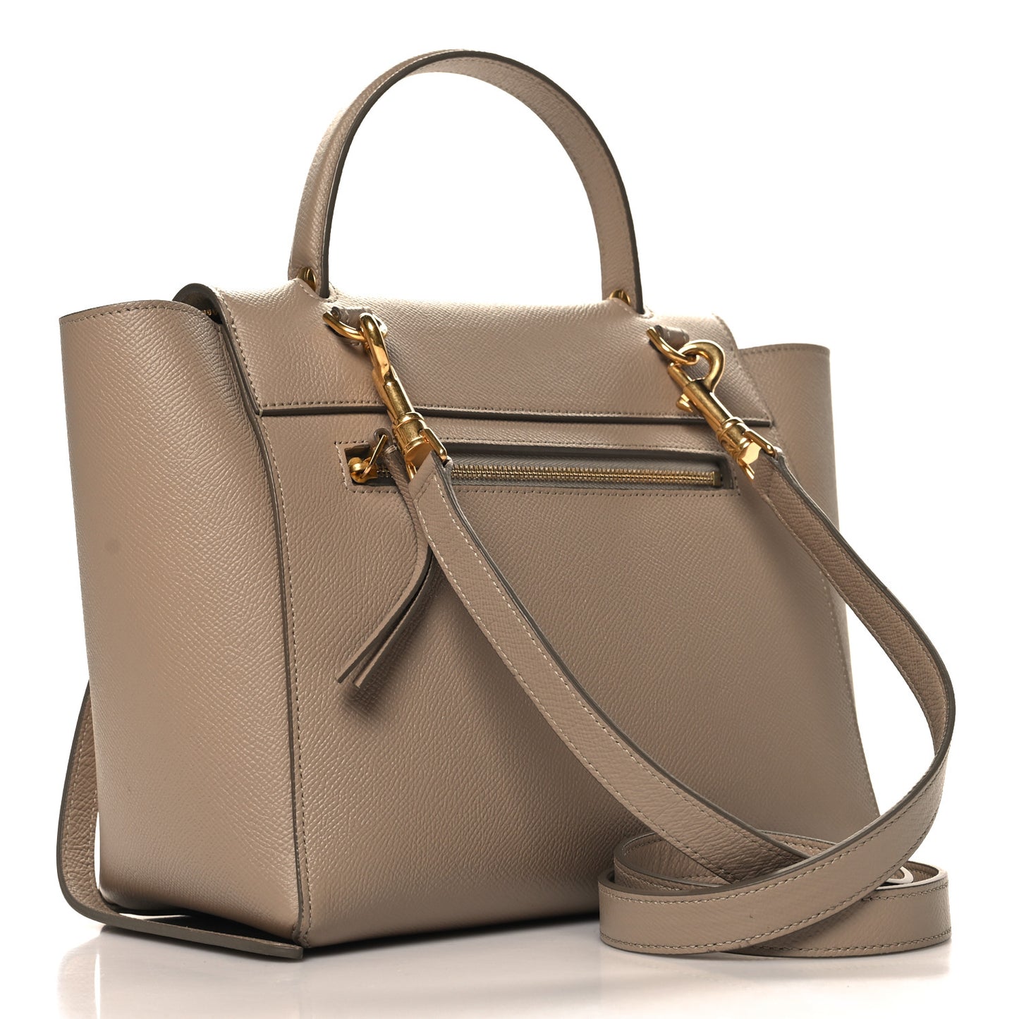Grained Calfskin Micro Belt Bag Light Taupe